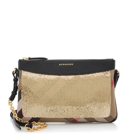 Peyton House Check Sequin Bridle Crossbody 